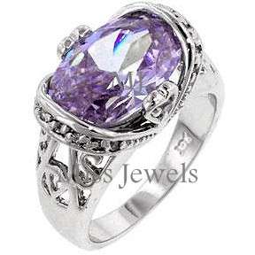 **END OF RANGE**Lovely Lilac CZ dress ring